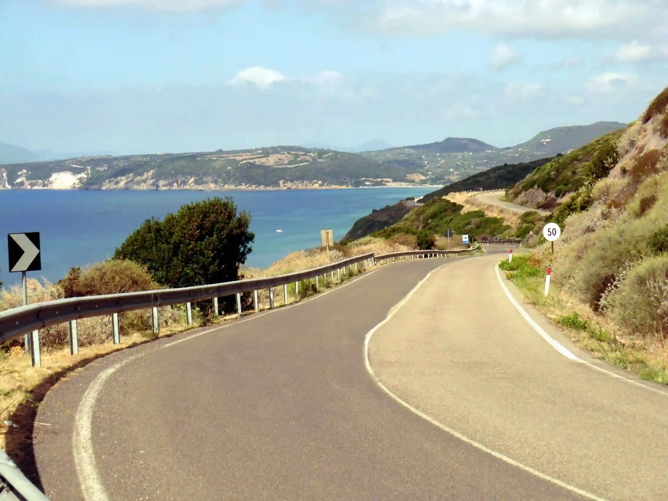 Bosa coastal road