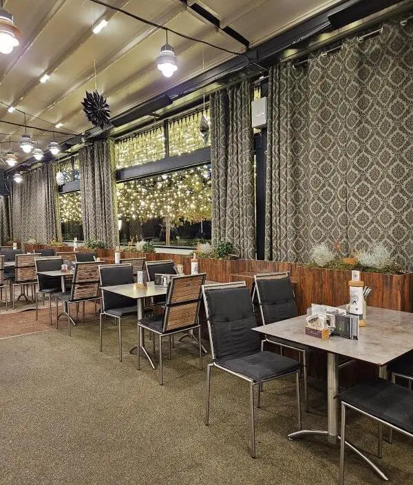 Interior from the Kolarik restaurant's winter terrace