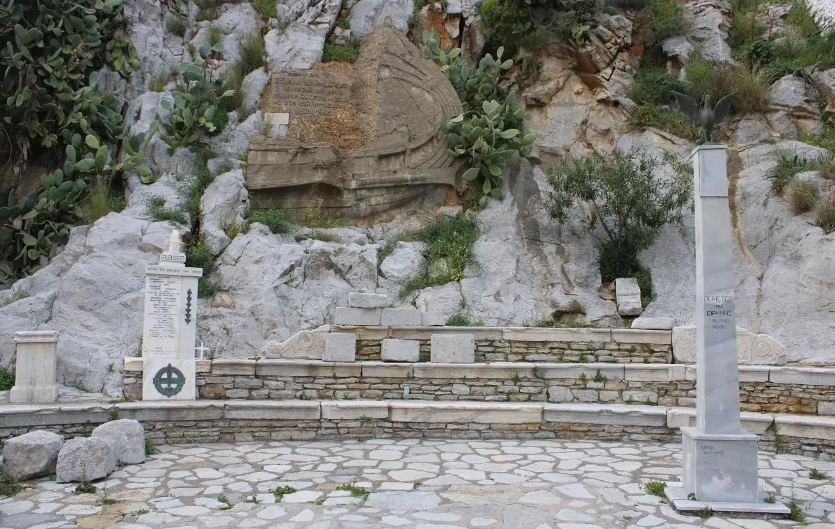 Symi, War Memorial with Dove of Peace