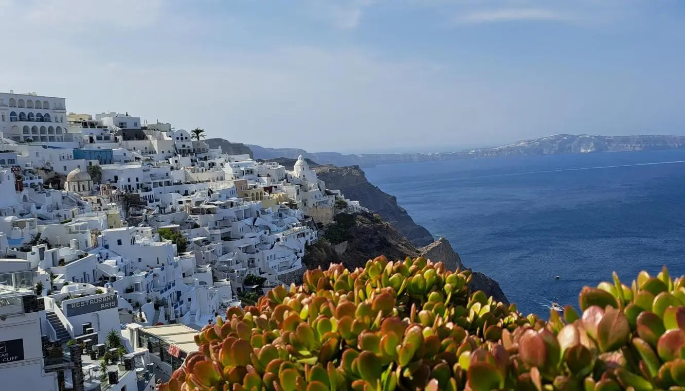 Fira, the capital of the island of Santorini and the Caldera