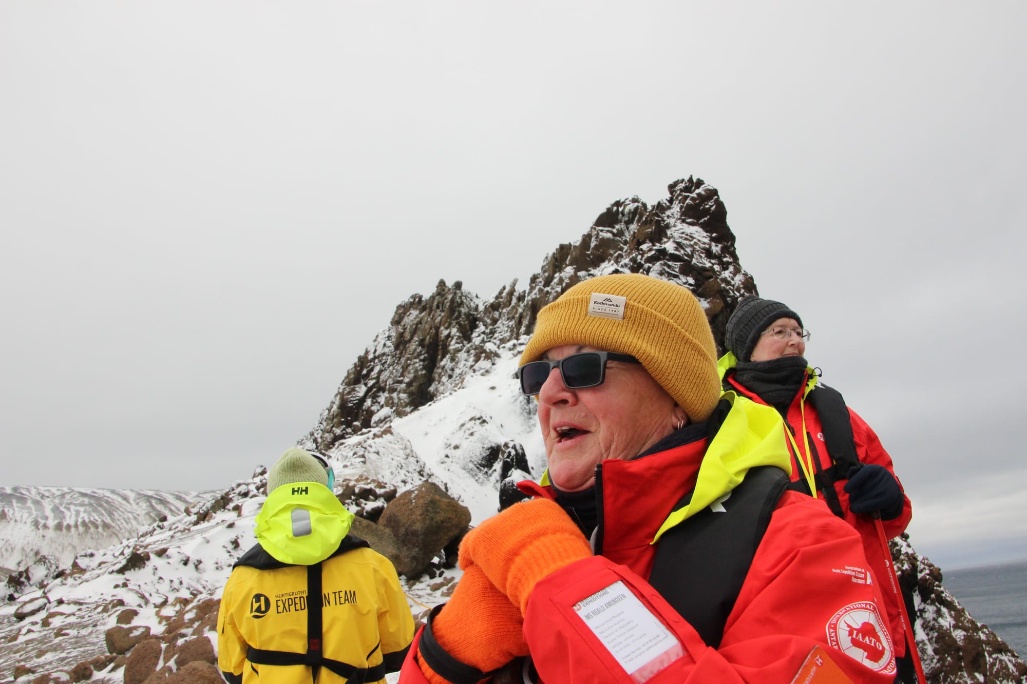 The excitement of the landing on the white continent