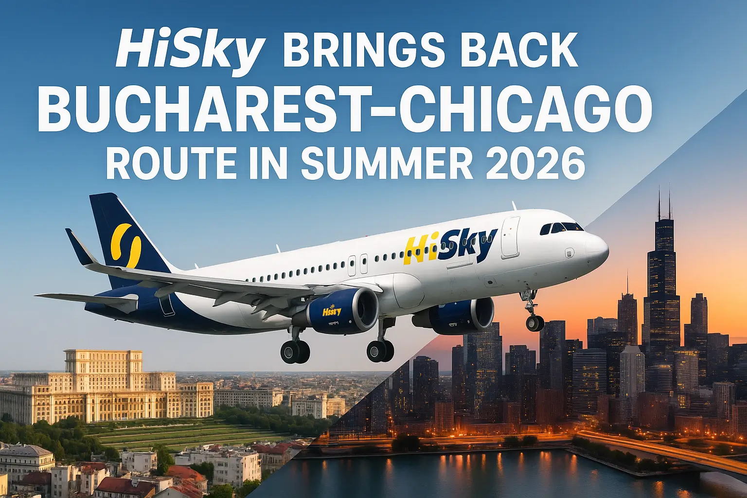 HiSky Bucharest‑Chicago Route