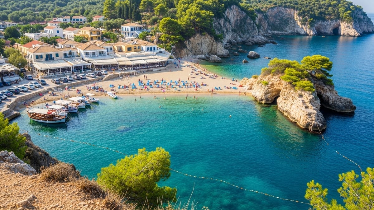 Agios Spyridon beach in Paleokastritsa