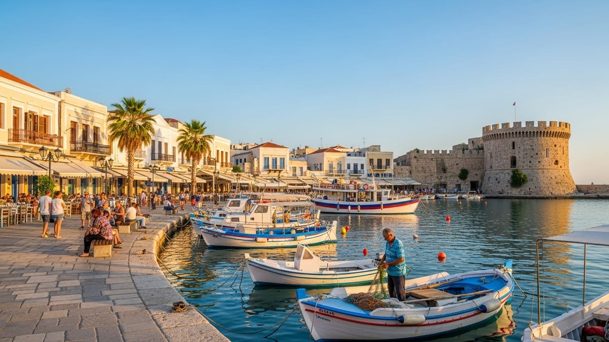 Kos Town's Mandraki harbor