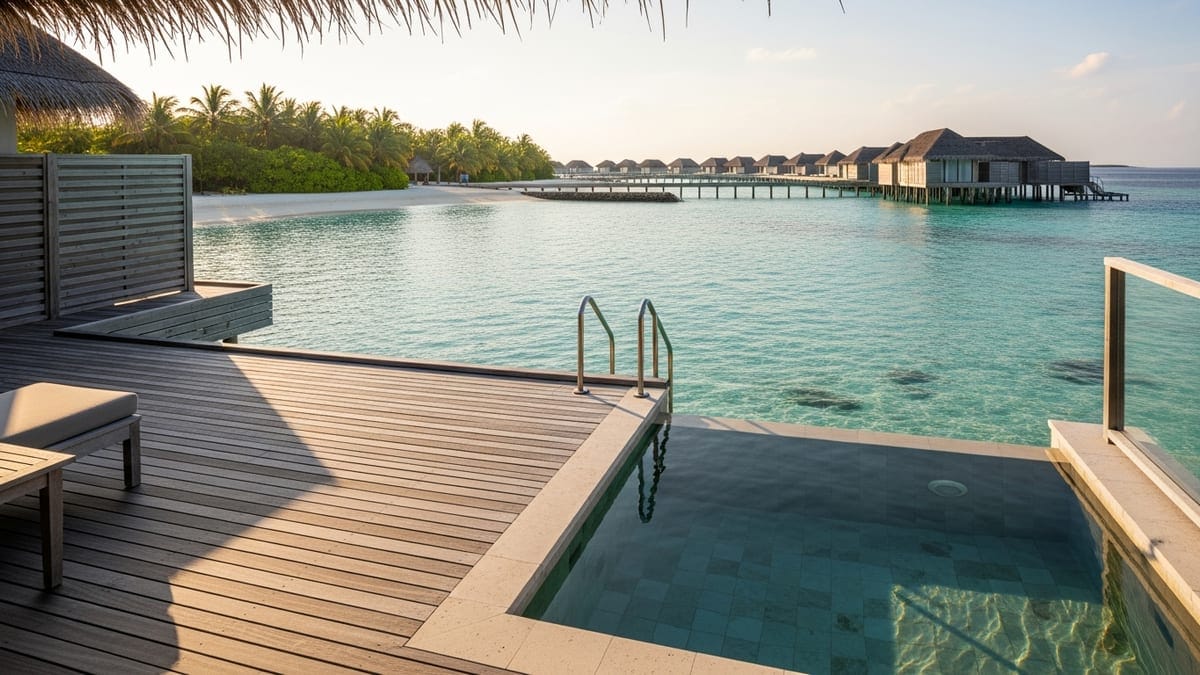 an overwater villa at Hideaway Beach Resort & Spa