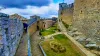 San Marino, Rocca Guaita, up on the walls...below you can see the Cappella di Santa Barbara and up in the distance the Belfry