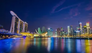 The Nighttime Spectrum of Marina Bay Singapore